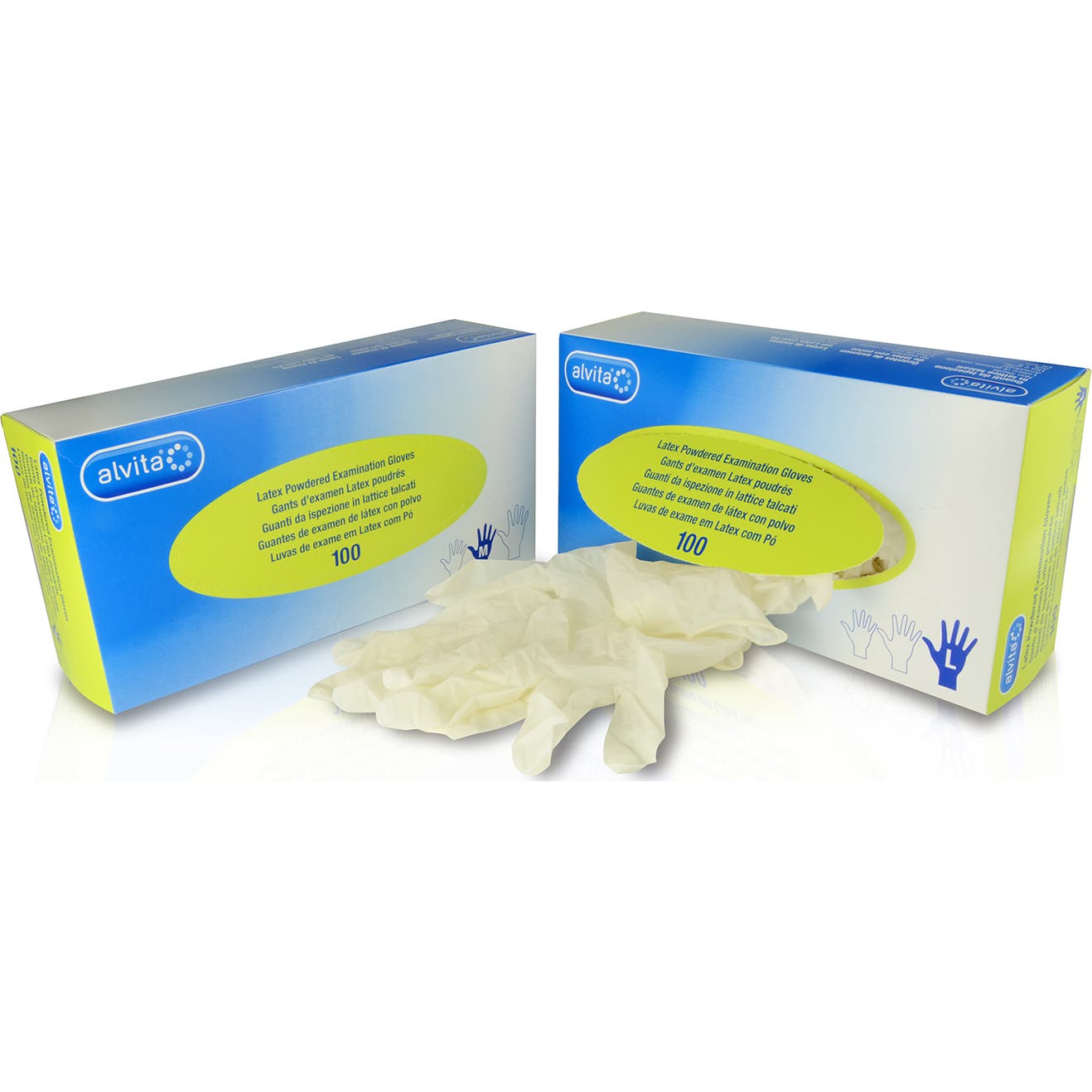 Alvita Guantes De Examen Látex Con Polvo L 100uds