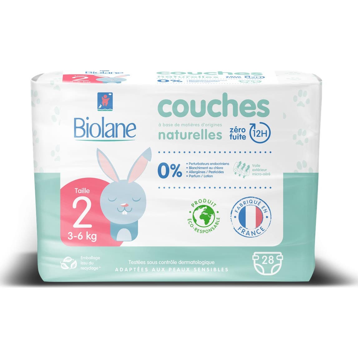 Biolane Couches Naturelles T2 3-6Kg 28uds