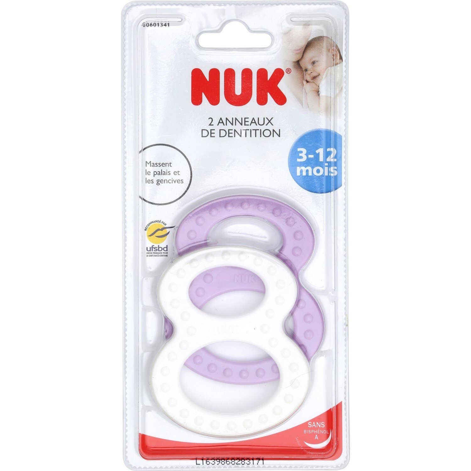Nuk Set Anillo Mordedor Suave Rígido 3-12m 2uds