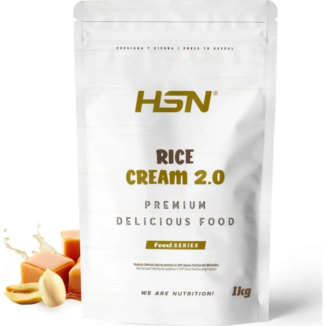 HSN Crema de Arroz 2.0 Cacahuete y Caramelo 1kg