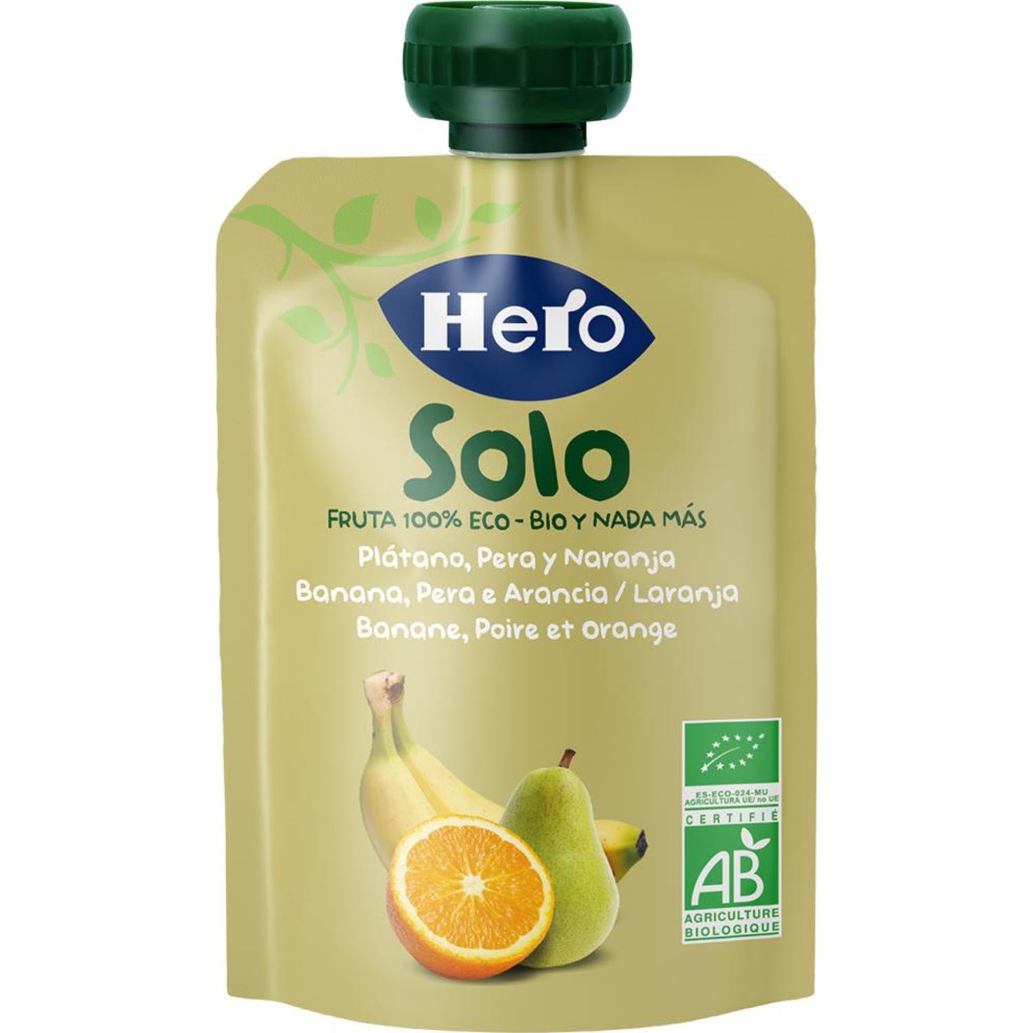 Hero Baby Solo Platano Pera Y Naranja 100g