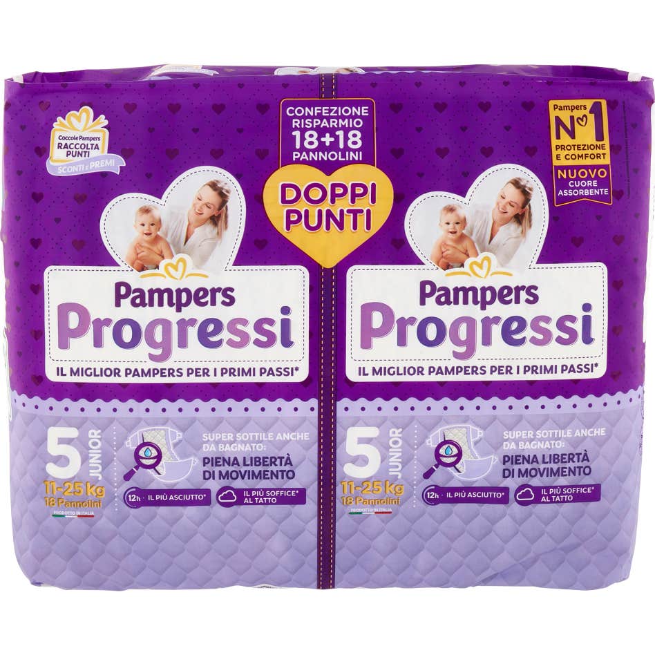 Pampers Progressi Pañal Junior 2x18uds