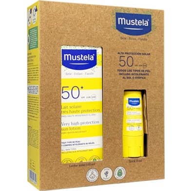 Mustela Pack Solar Leche 100ml + Stick SPF50 9ml