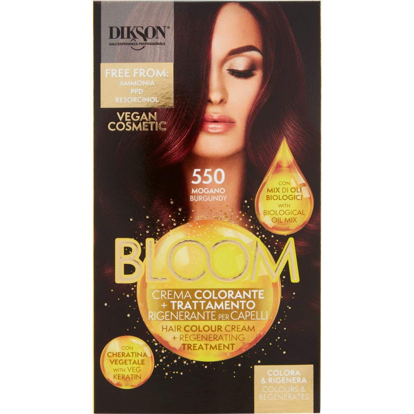 Dikson Bloom Crema Color 550 Caoba 60ml