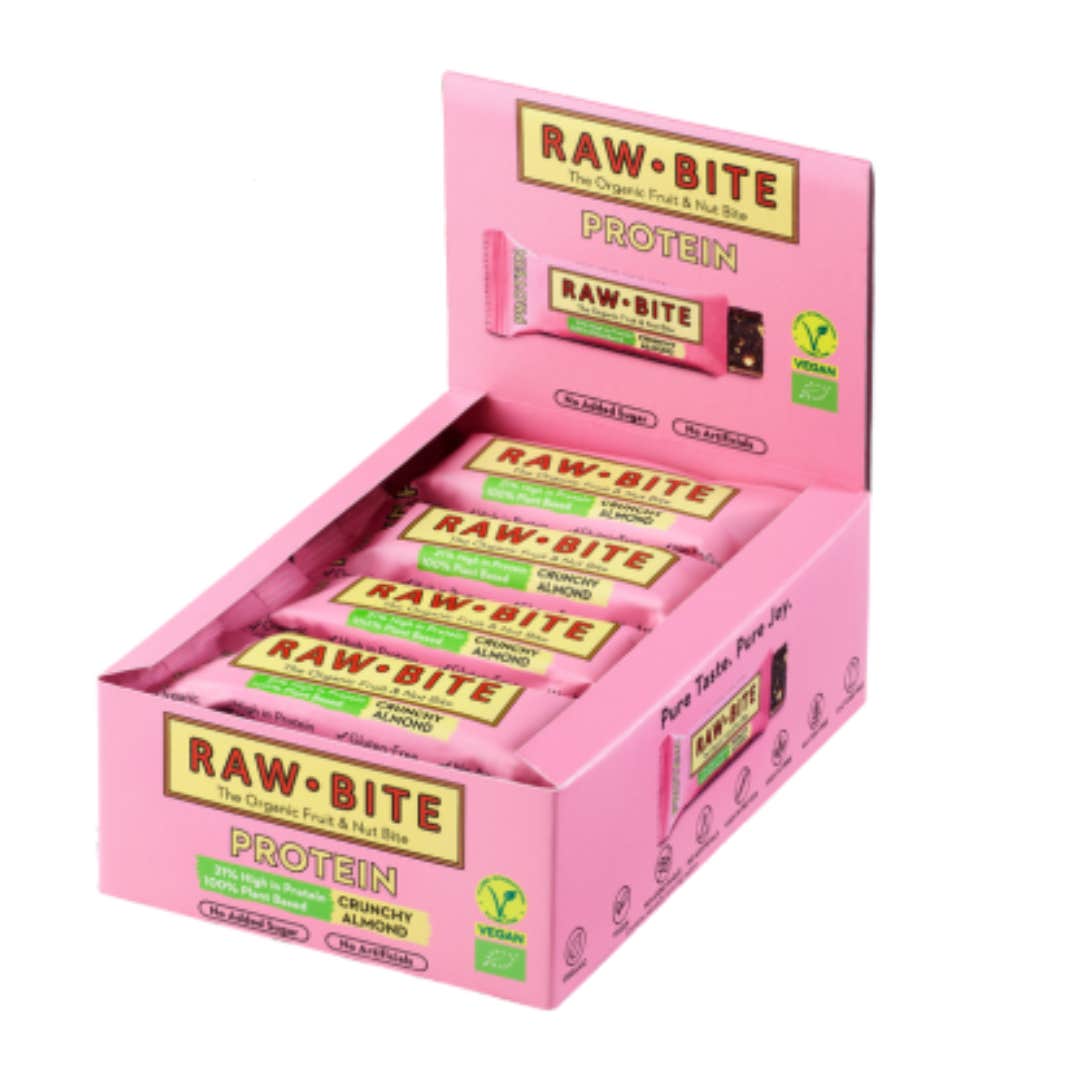 Rawbite Barritas de Almendra Crujiente Bio 12x45g