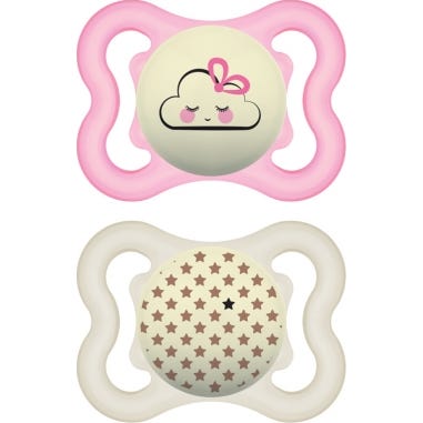 MAM Succette Supreme Nuit 2-6+ Meses Silicone 2 uds