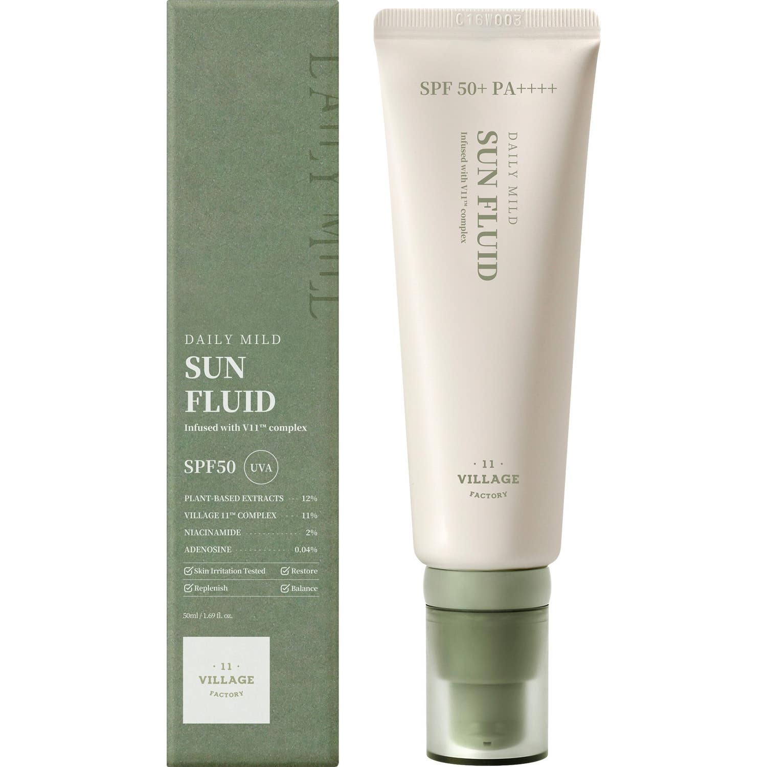 Village 11 Factory Daily Mild Sun Fluid 50ml