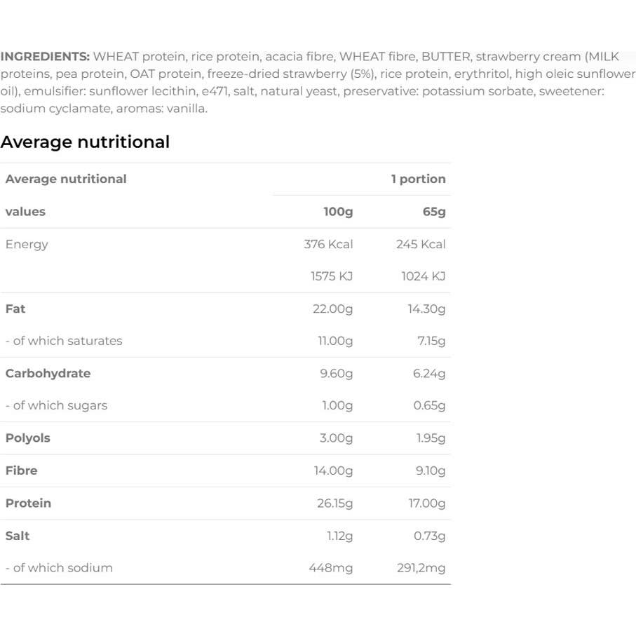 Feeling Ok Croissant Proteína Relleno de Crema de Fresa 65g Feeling Ok Croissant Proteína Relleno de Crema de Fresa 65g