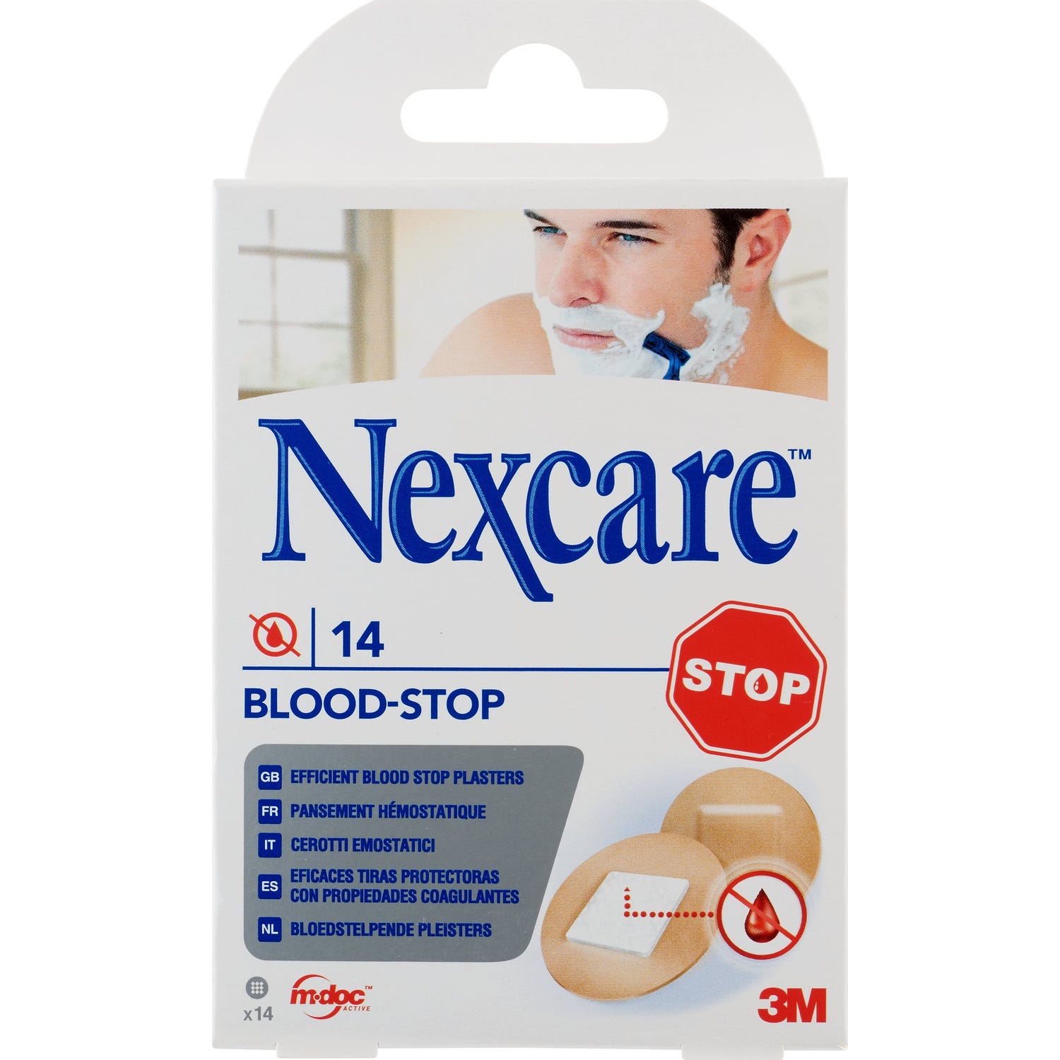 Nexcare® Blood Stop tiras adhesivas coagulantes surtido 14uds