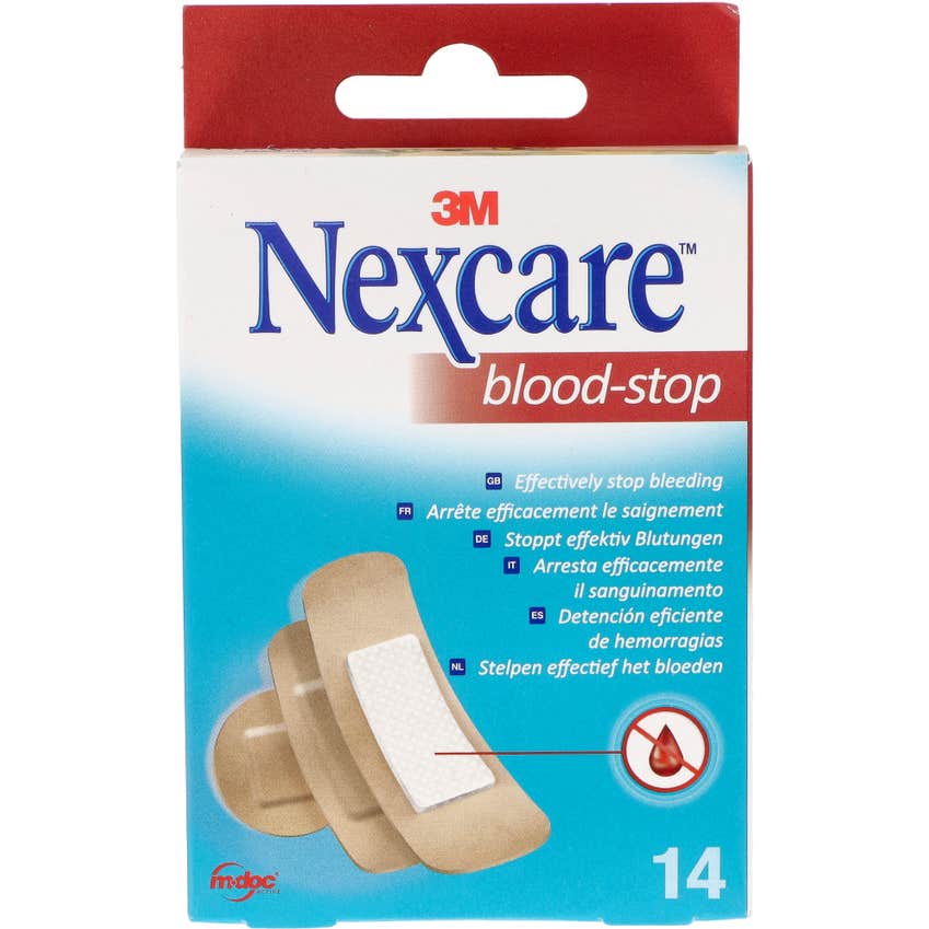 Nexcare® Blood Stop tiras adhesivas coagulantes surtido 14uds