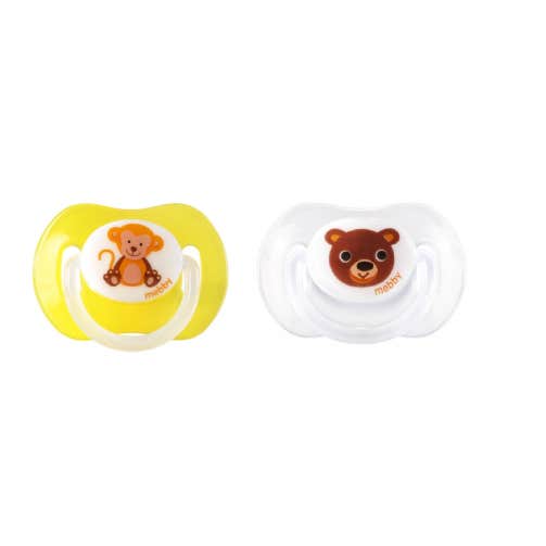 Mebby Set Chupete Anatómico Látex +6 m Animales 2 uds