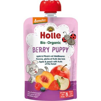 Holle Berry Puppy Manzana Melocotón Fruta del Bosque 100 g