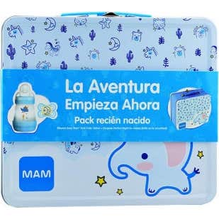 MAM Pack Recien Nacido Biberon Azul 160 ml+Chupete Luna 0+Meses
