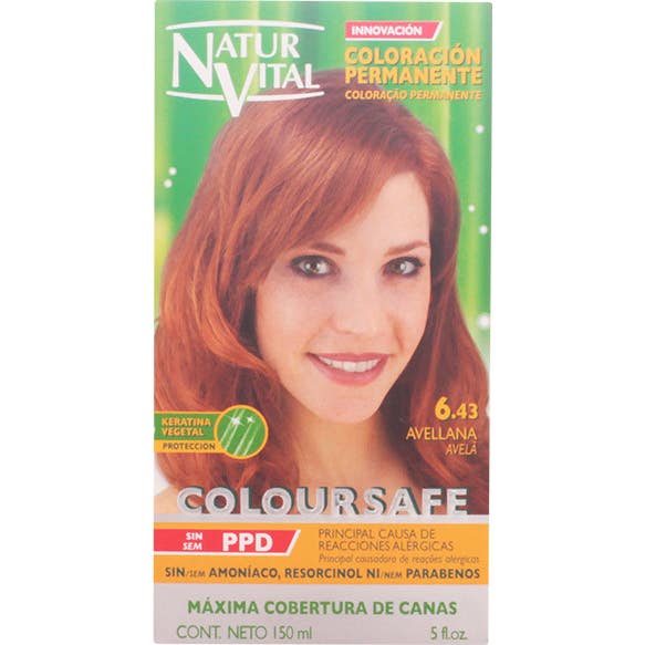 NaturVital Coloursafe Tinte Permanente 6.43 Avellana 150ml