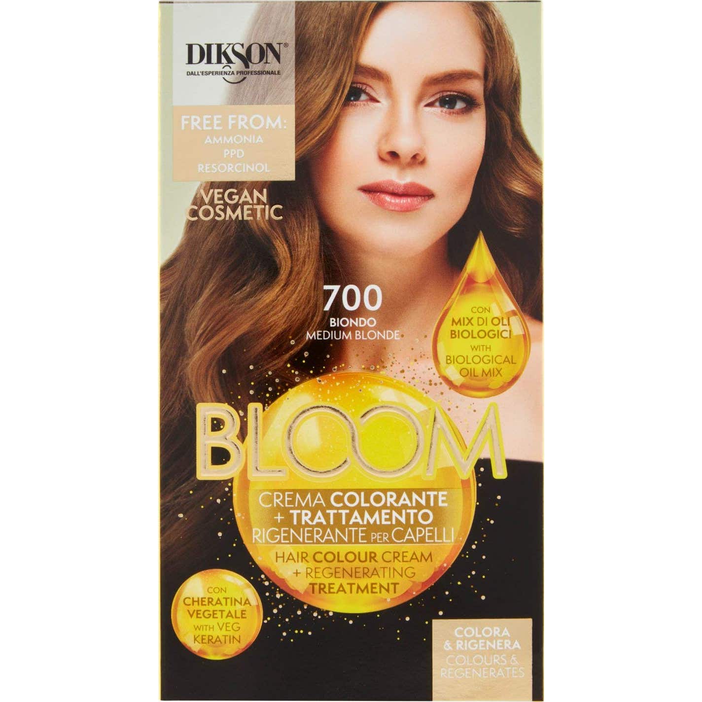 Dikson Bloom Crema Color 700 Rubio Medio 60ml