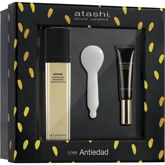Atashi Cofre Firmeza y Luminosidad Sérum + Contorno + Cuchara de Jade