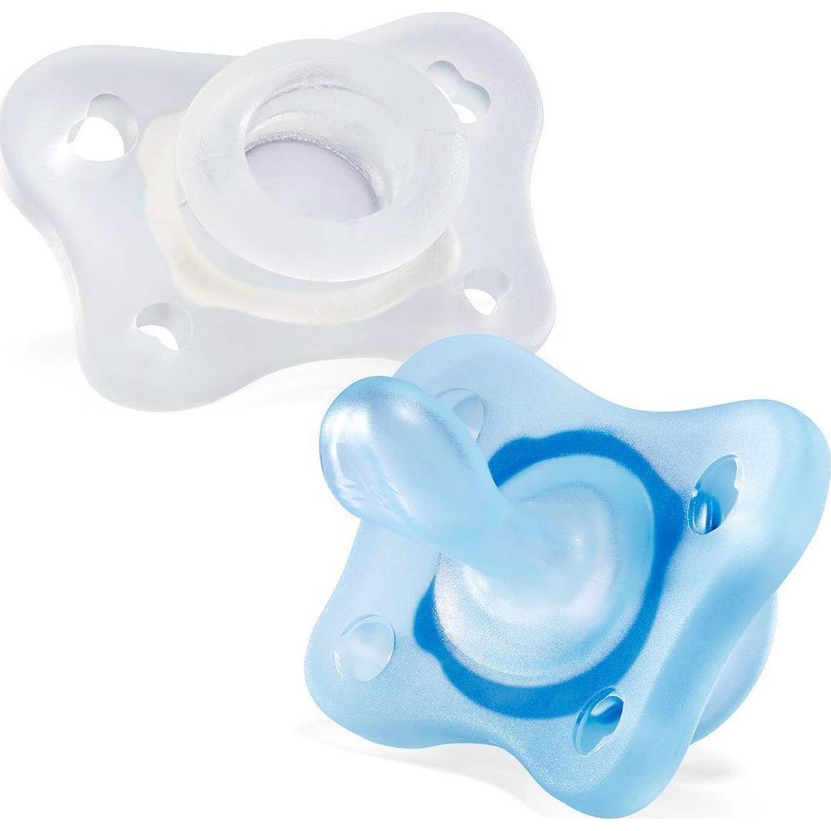 Chicco Physio Mini Soft Chupete Silicona Ortodontico 0-2M Azul 2uds