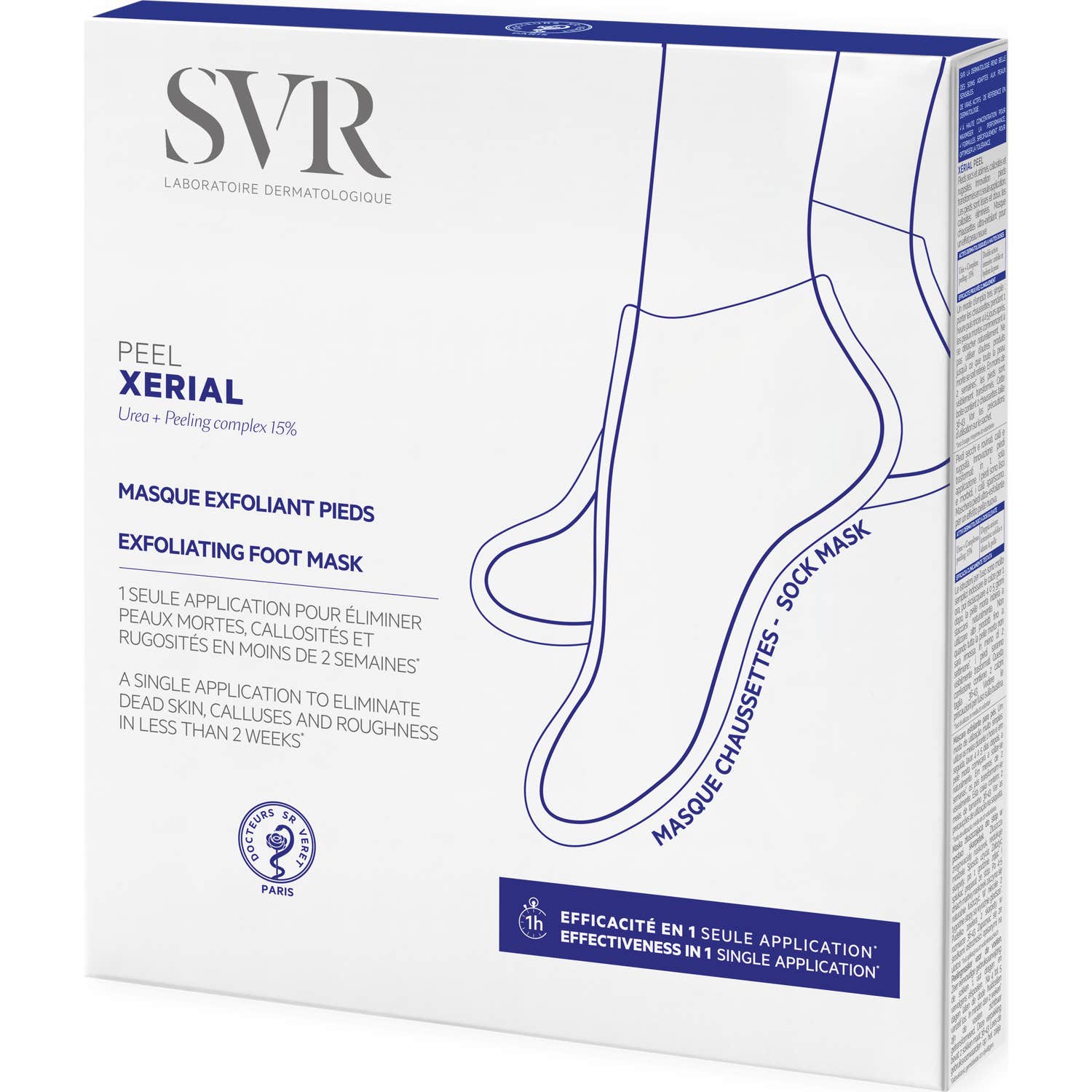 SVR Xerial Mascarilla Exfoliante de Pies 1 par