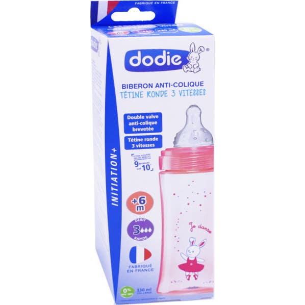 Dodie Rosa Biberón Initiation+ +6 M Bailarina 330 Ml