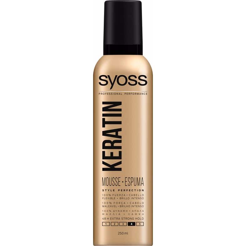 Syoss Keratin Espuma Flexible y Brillo 250ml