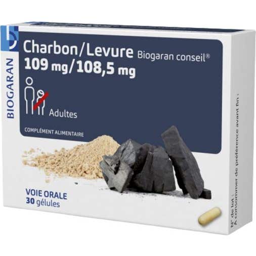 Biogaran Charbon Levure 30caps
