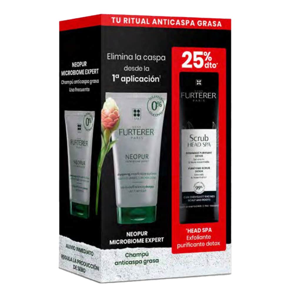 René Furterer Neopur Champú Caspa Grasa 150ml + Head Spa Scrub Exfoliante 150ml