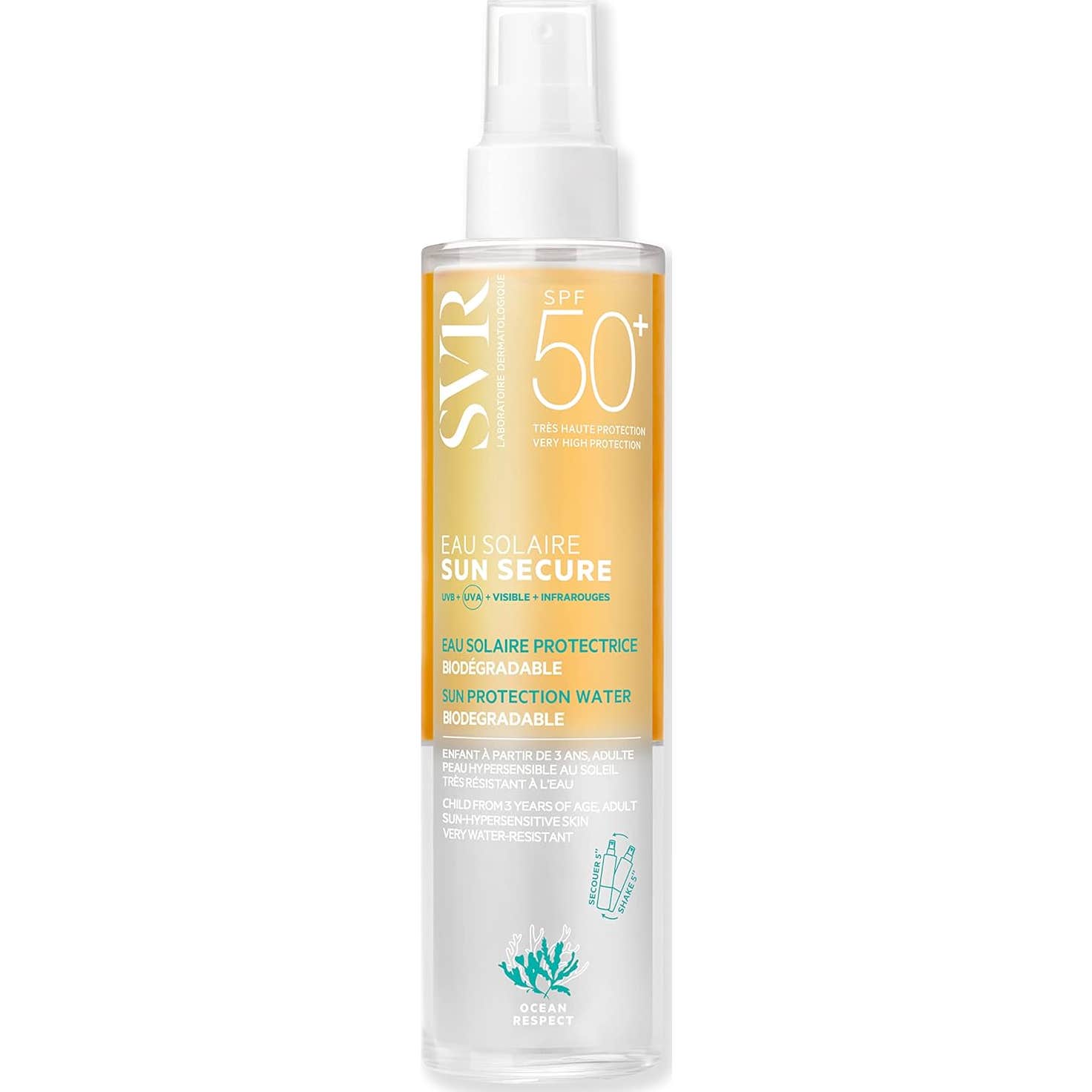 SVR Sun Secure Eau Solaire Agua Solar SPF50+ Spray 100 ml