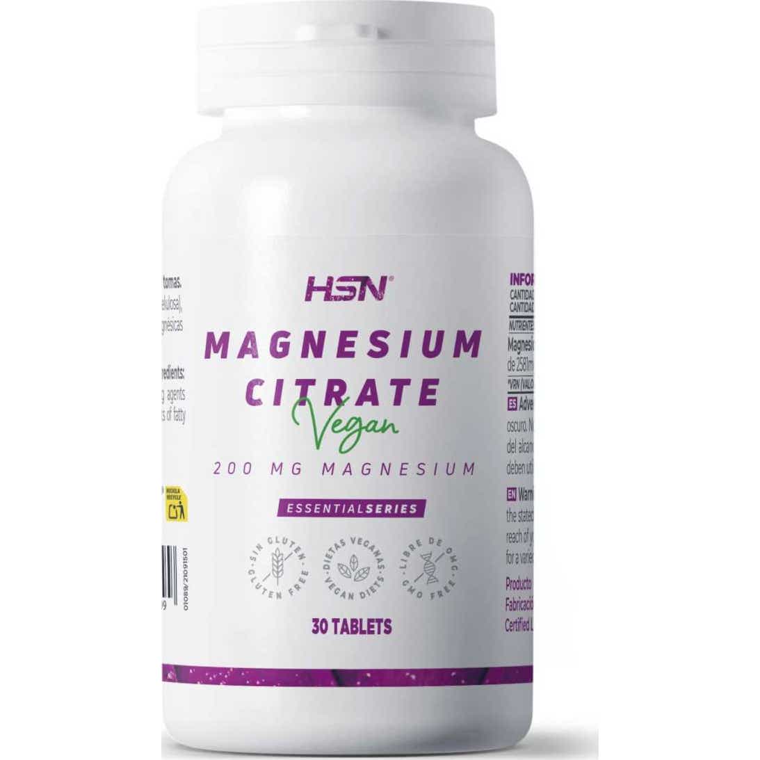 HSN Citrato de Magnesio 200mg Magnesio 30comp