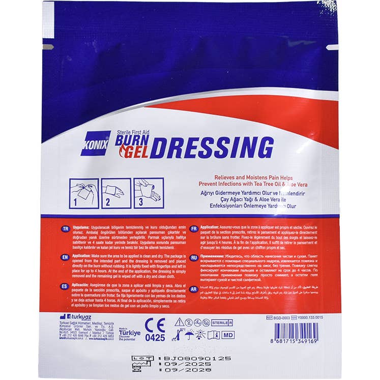Konix Apósito Para QuemadosBurn Dressing 10x10 cm 1 ud