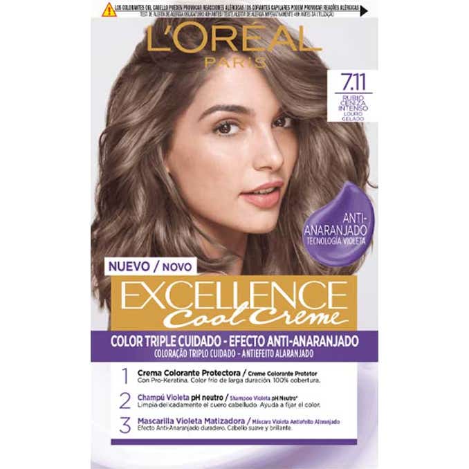 'L''Oréal Paris Excellence Cool Creme Nº7,11 Rubio Ceniza Intenso 192 ml'