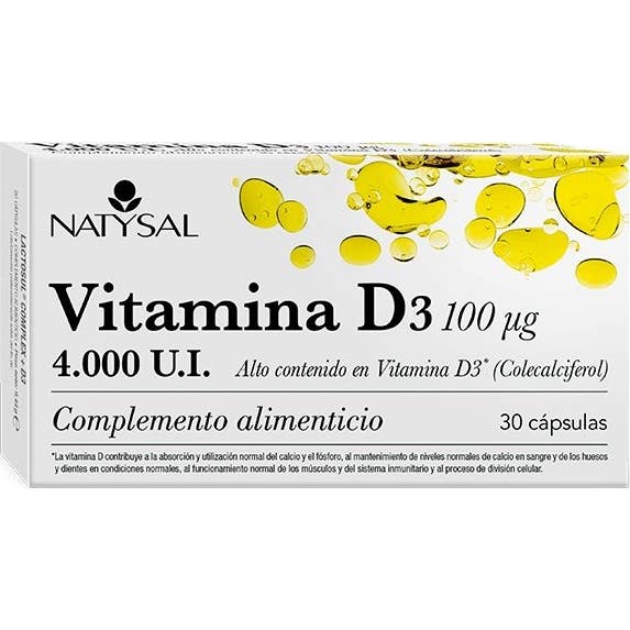 Natysal Vitamina D3 100Μg (4000Ui) 30 Cápsulas - Imagen 3
