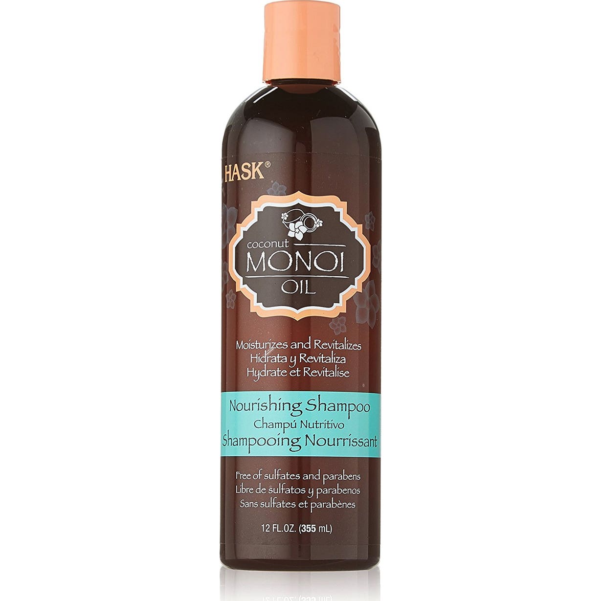 Hask Monoi Champú Aceite de Coco Nutritivo 355ml