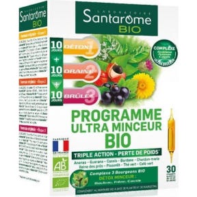 Santarome Programme Ultra Minceur Bio 30 Ampoules De 10Ml