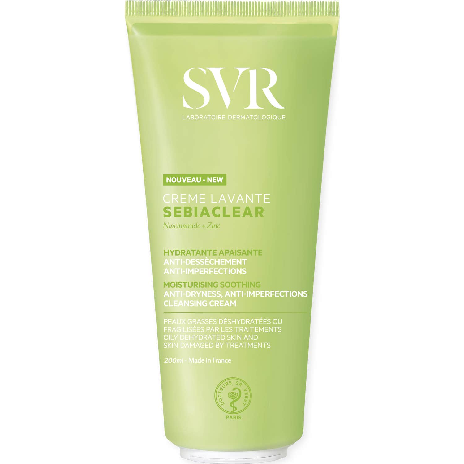 Svr Sebiaclear Crème Lavante Hydratante Apaisante 200Ml