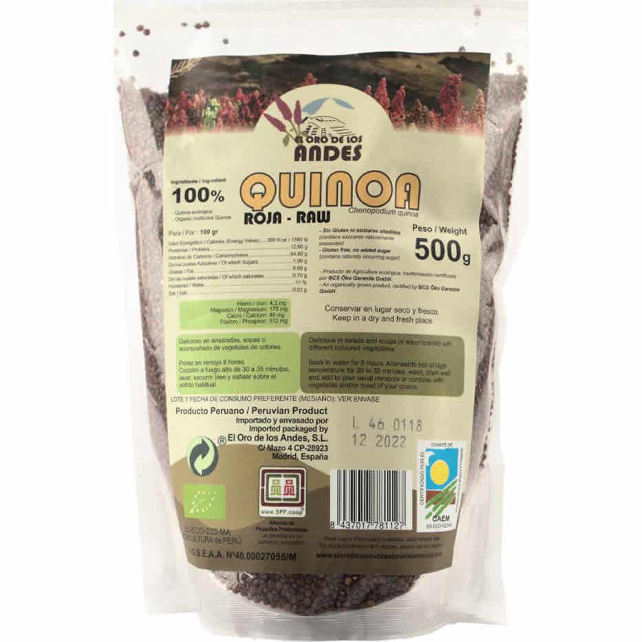 El Oro de los Andes Quinoa Grano Rojo 500g