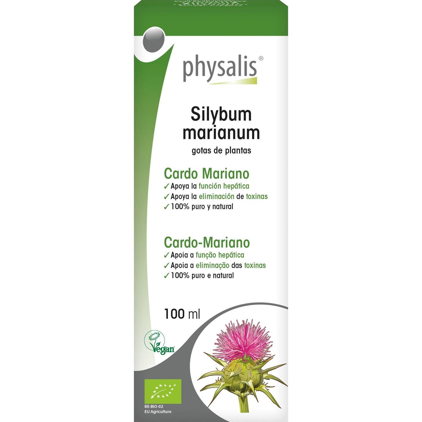 Physalis Gotas de Plantas Silybum Marianum Bio 100ml