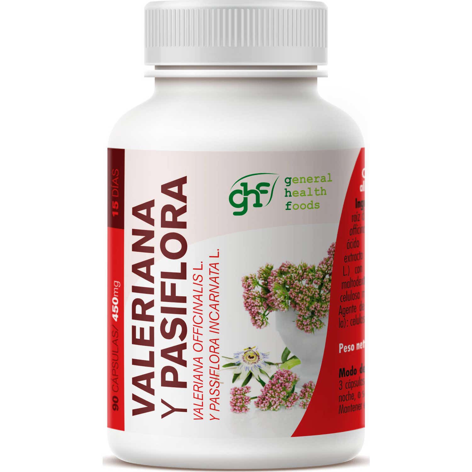 GHF valeriana y passiflora 450mg 60cáps