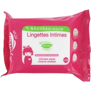 Saforelle Miss Toallitas íntimas biodegradables 25uts