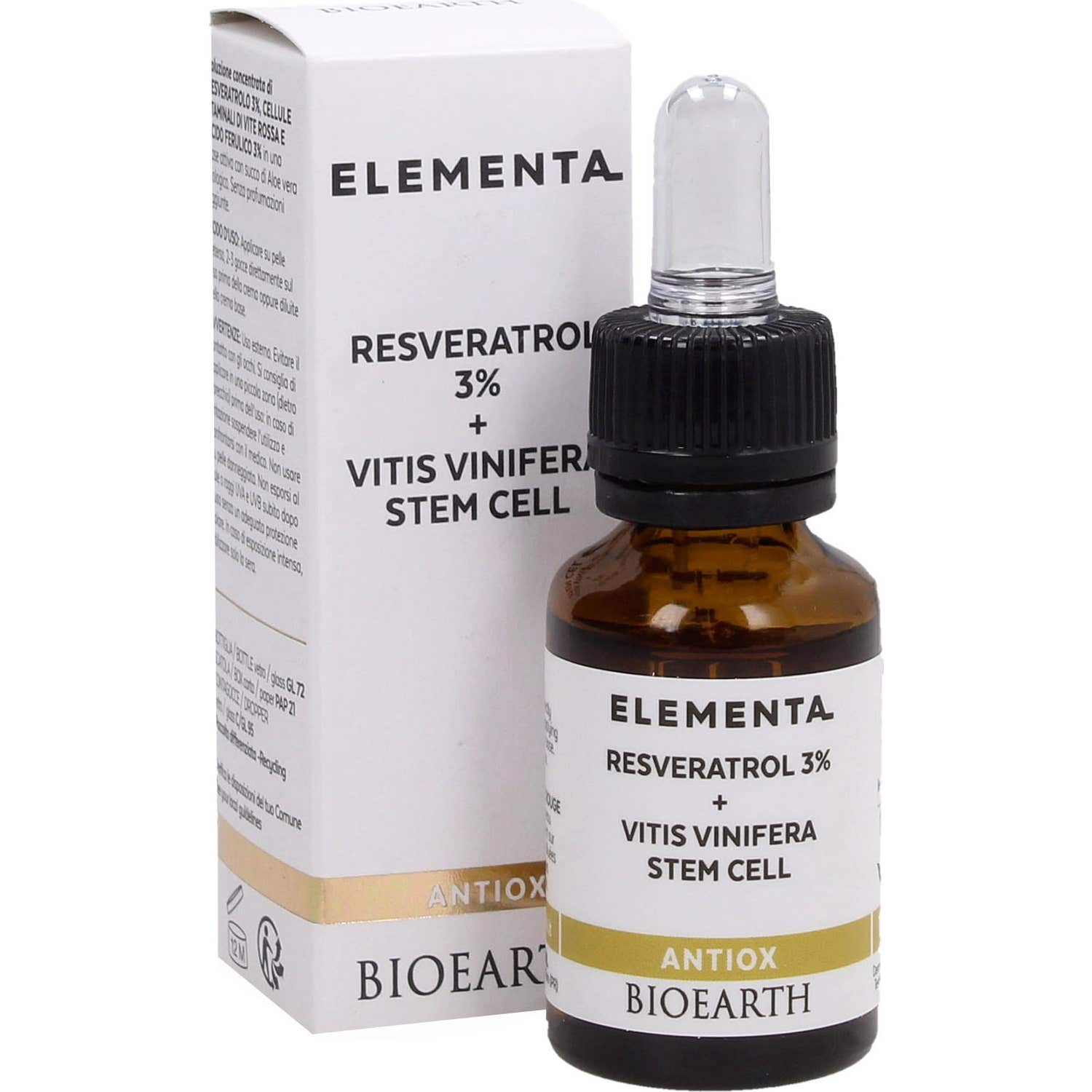Bioearth Elemental Resveratol + Vitis Vinifera Antiox Gotas 15ml