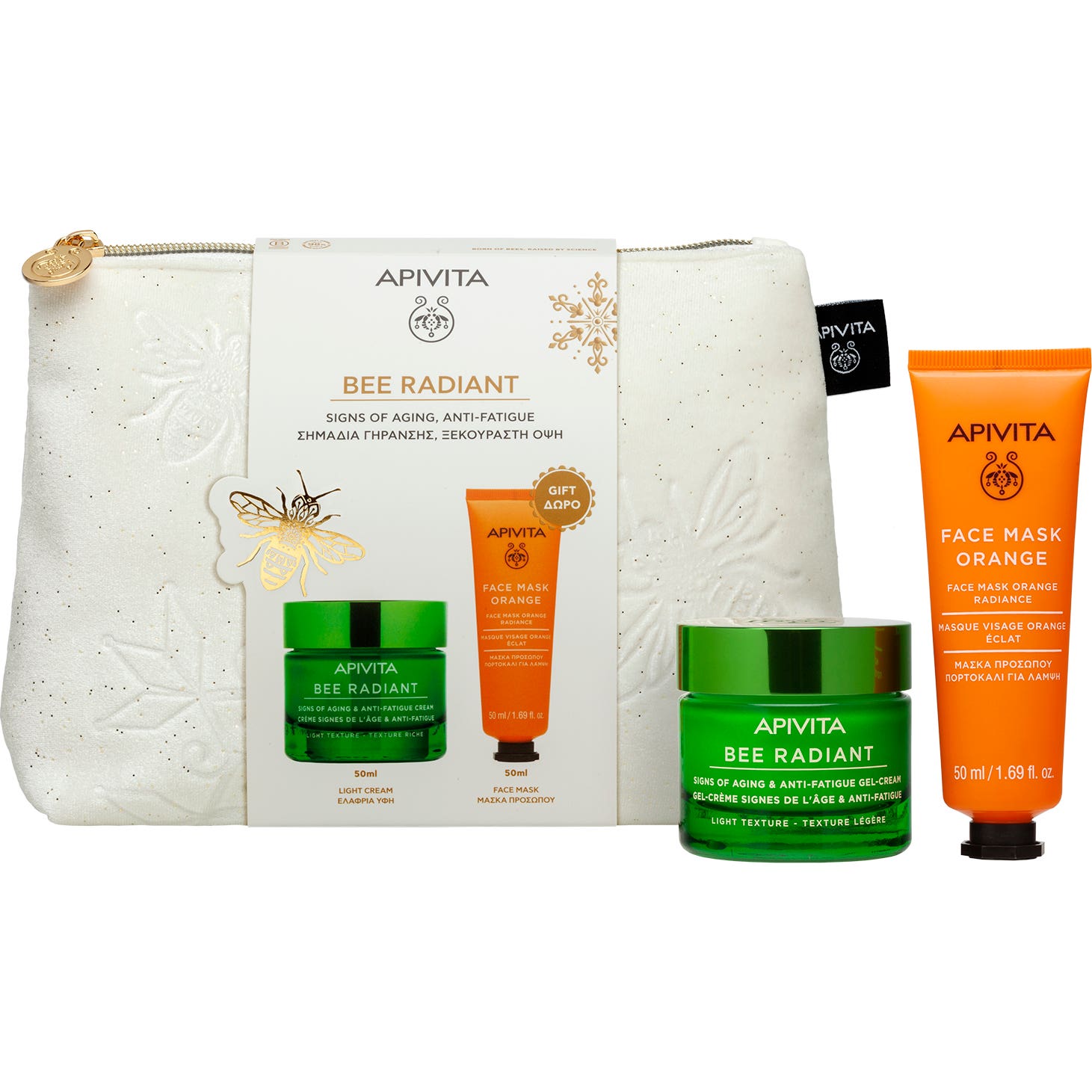Apivita Pack Bee Radiant Signos de la Edad & Antifatiga 50ml+ Face Mask with Orange 50ml
