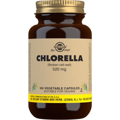 Solgar Clorela de Pared Celular Rota 520 mg 100vcaps