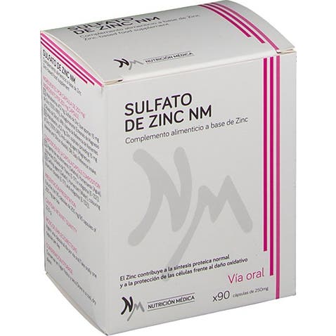 Nutrición Médica Nm Sulfato De Zinc 90 Caps