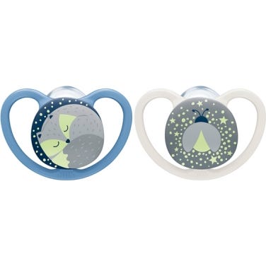 Nuk Silicona Chupete Noche Espacial 6-18 M Garc 2 uds