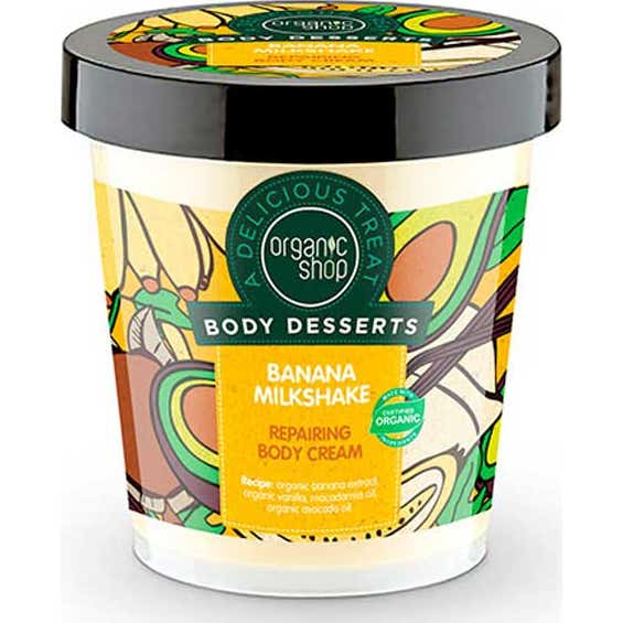 Organic Shop Crema Corporal Reparadora Batido de Plátano 450ml