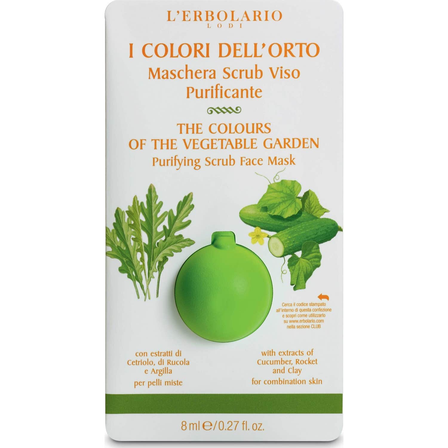 L'Erbolario Colores del Huerto Mascarilla Exfoliante Purif 8ml