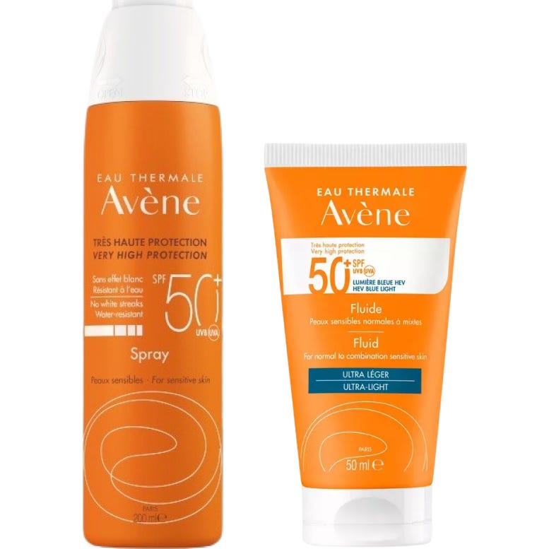 Avène Pack Spray Solar SPF50+ P. Sensibles 200ml + Solar Fluido Ultra-Light SPF50+ 50ml