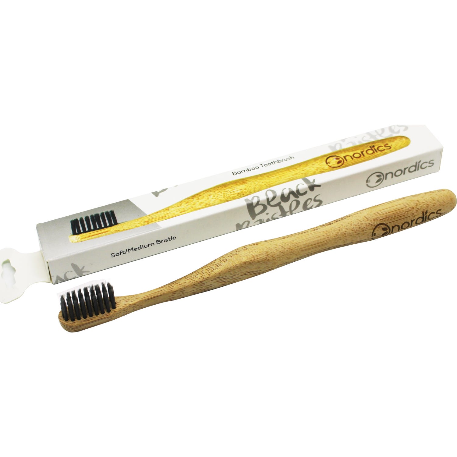 Nordics Cepillo De Dientes 100 % Biodegradable De Bambú Con Carbón