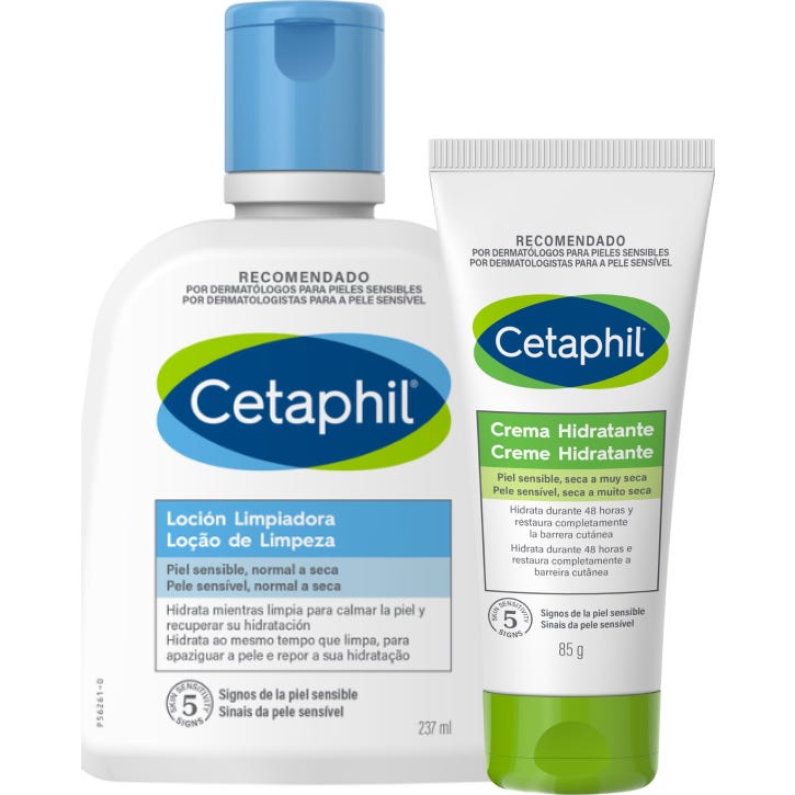 Cetaphil Pack Crema Hidratante 85g + Loción Limpiadora 237ml