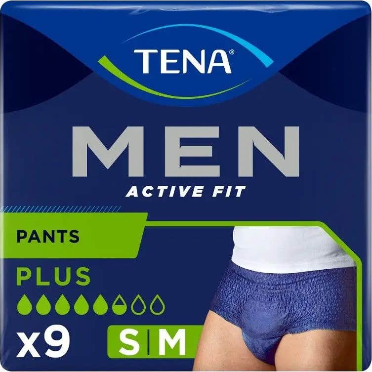 Tena Pantalones Hombre Active Fit S-M 9uds