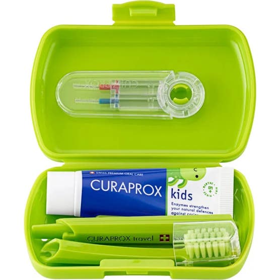 Curaprox Kids Travel Kit Verde 6-12 Anos